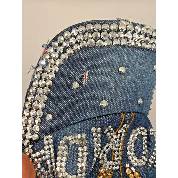 Bedazzled Denim “FLORIDA” Palm Tree Cap – Used with Wear but Full of Flair! - Picture 8 of 8